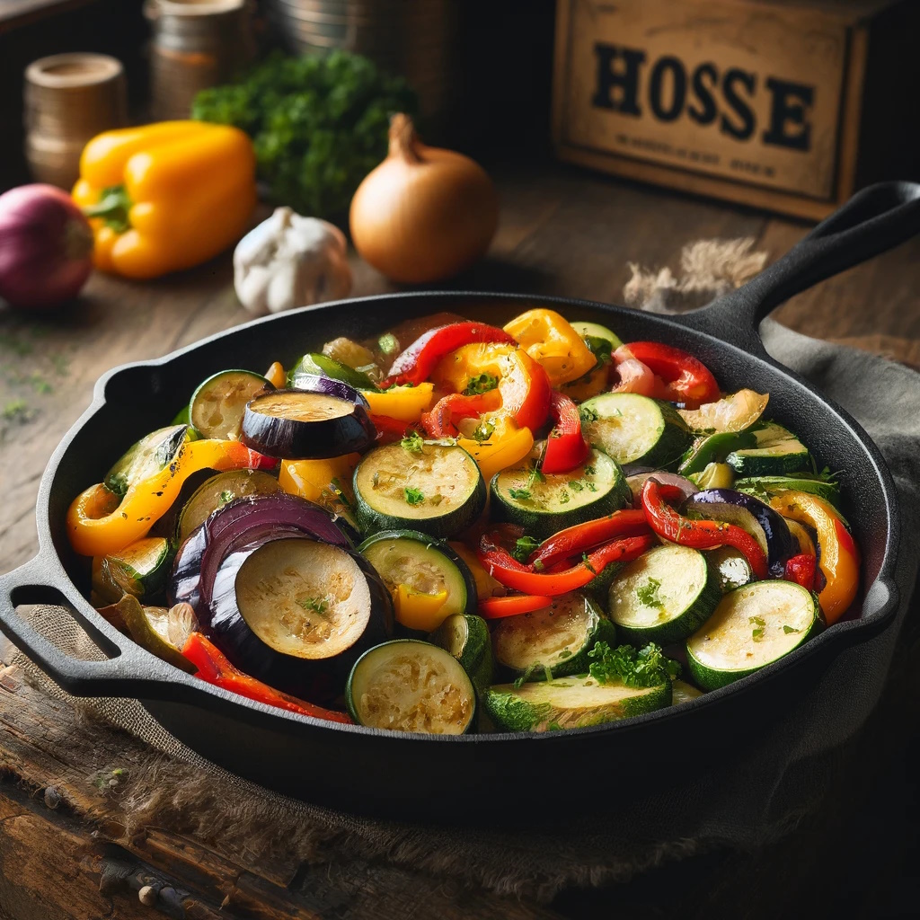 array-of-sautéed-vegetables-in-a-hosse-cast-iron-skillet